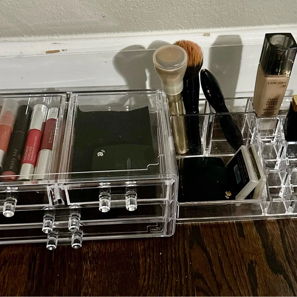 Like New-Two Clear Acrylic Makeup Organizers